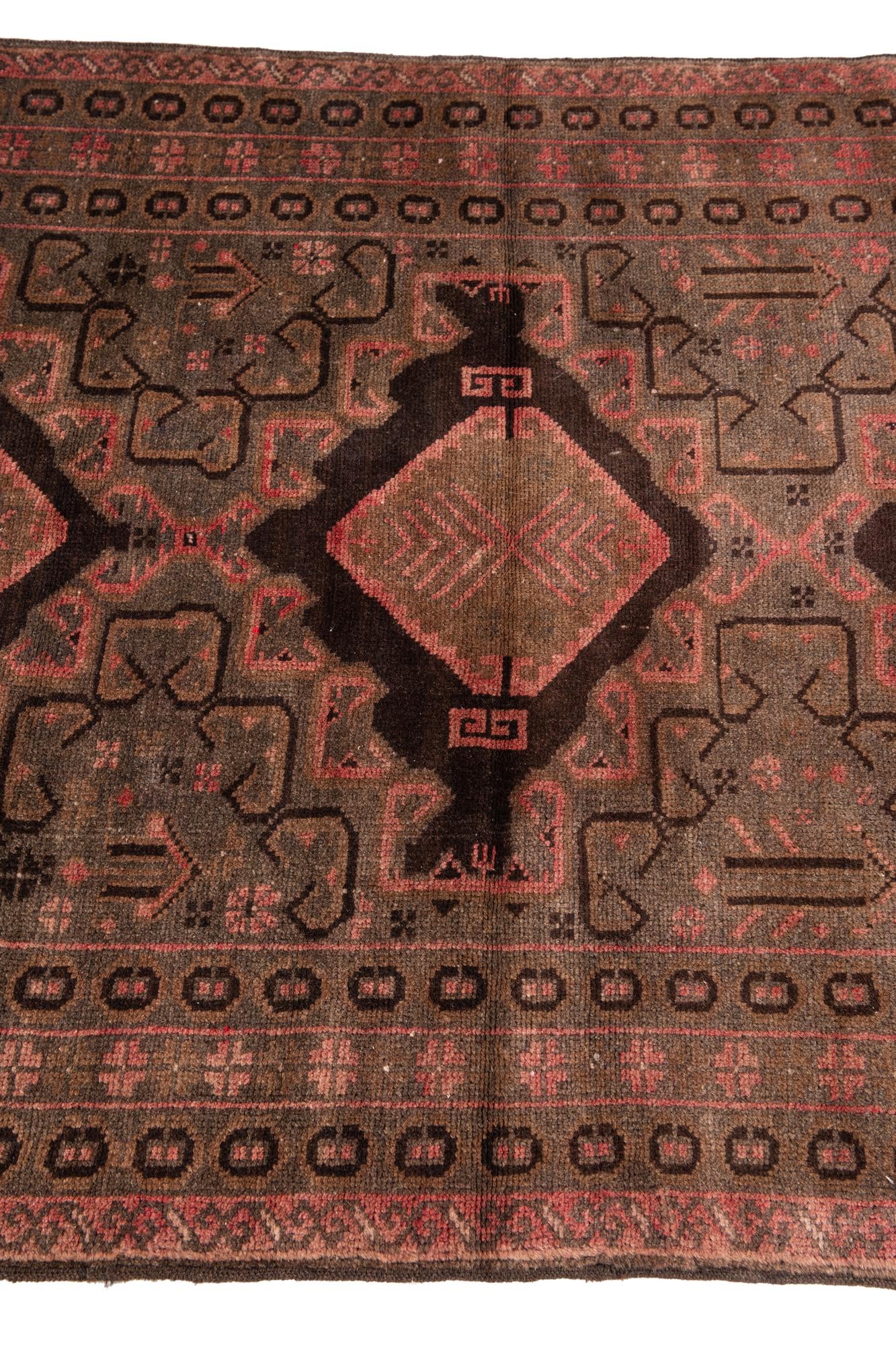 3' 5 x 6' Hand Knotted Ultra Vintage Persian Wool Rug