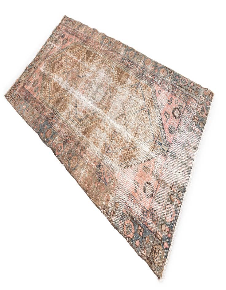 Detail image of 3' 4 x 6' 2  Hand Knotted Ultra Vintage Persian Wool Rug