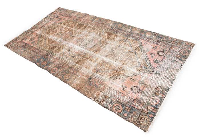 3' 4 x 6' 2 Hand Knotted Ultra Vintage Persian Wool Rug