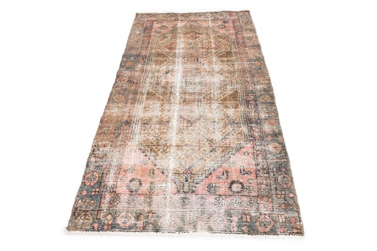 Detail image of 3' 4 x 6' 2 Hand Knotted Ultra Vintage Persian Wool Rug