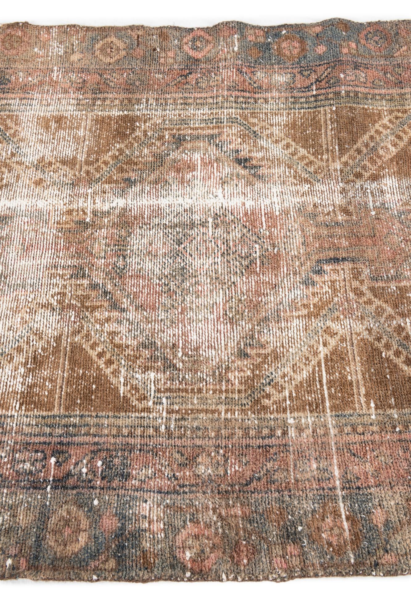 3' 4 x 6' 2 Hand Knotted Ultra Vintage Persian Wool Rug