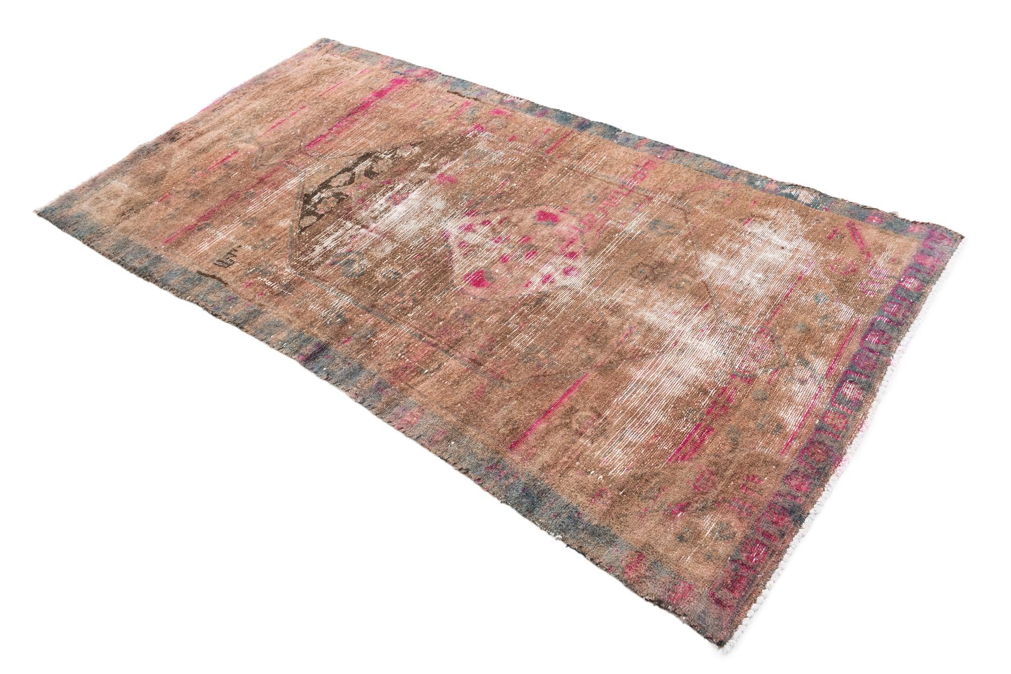3' 6 x 6' 9 Hand Knotted Ultra Vintage Persian Wool Rug