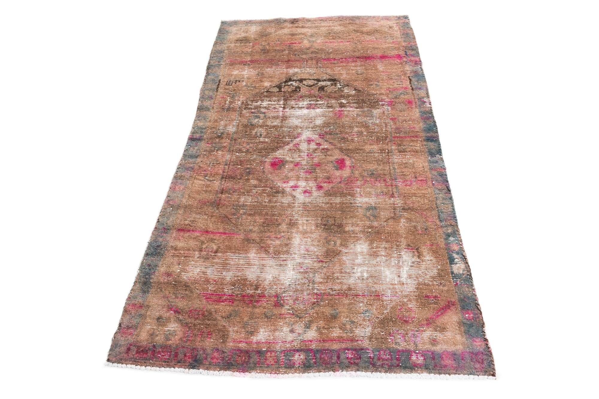 3' 6 x 6' 9 Hand Knotted Ultra Vintage Persian Wool Rug