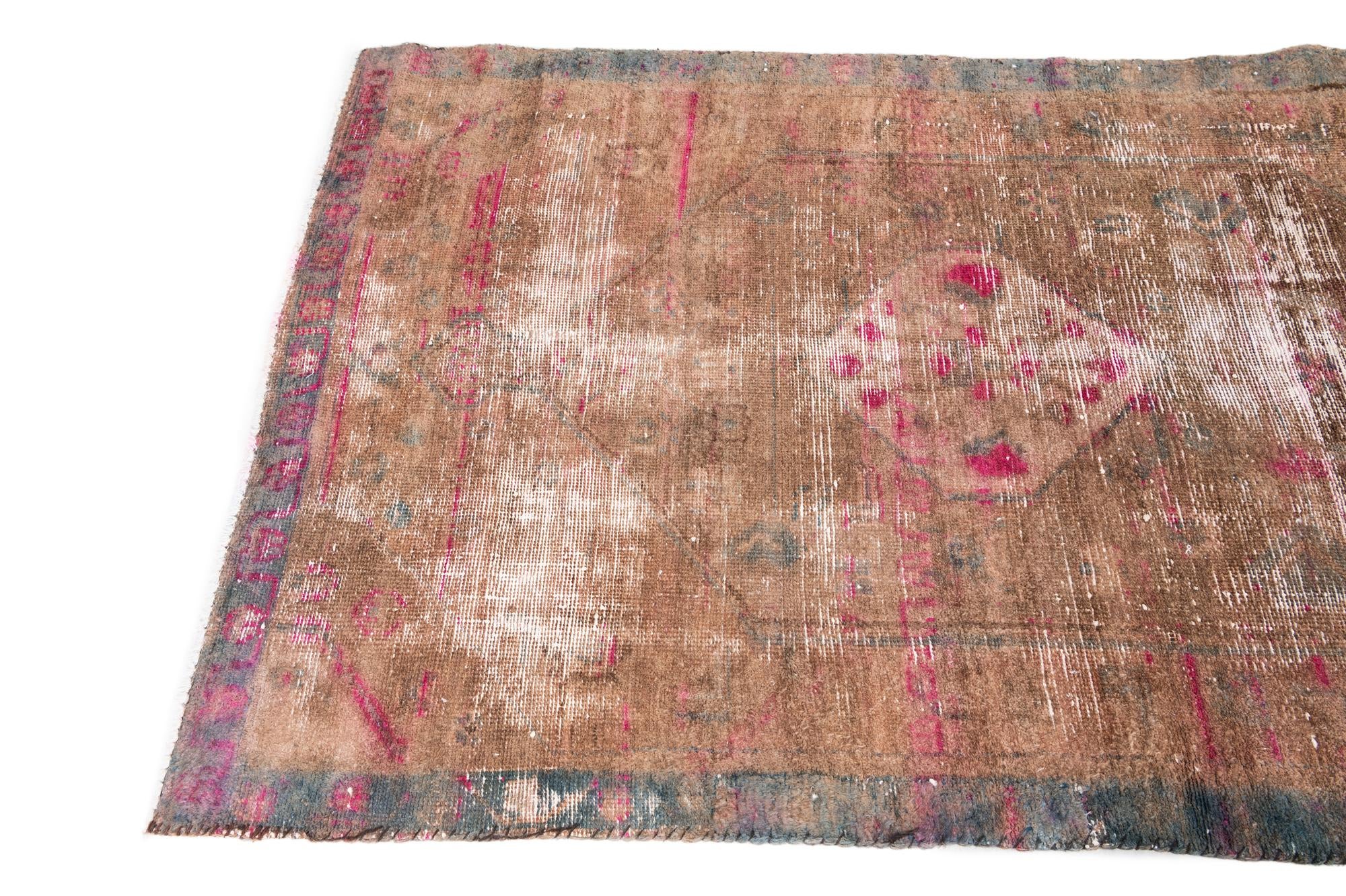 3' 6 x 6' 9 Hand Knotted Ultra Vintage Persian Wool Rug