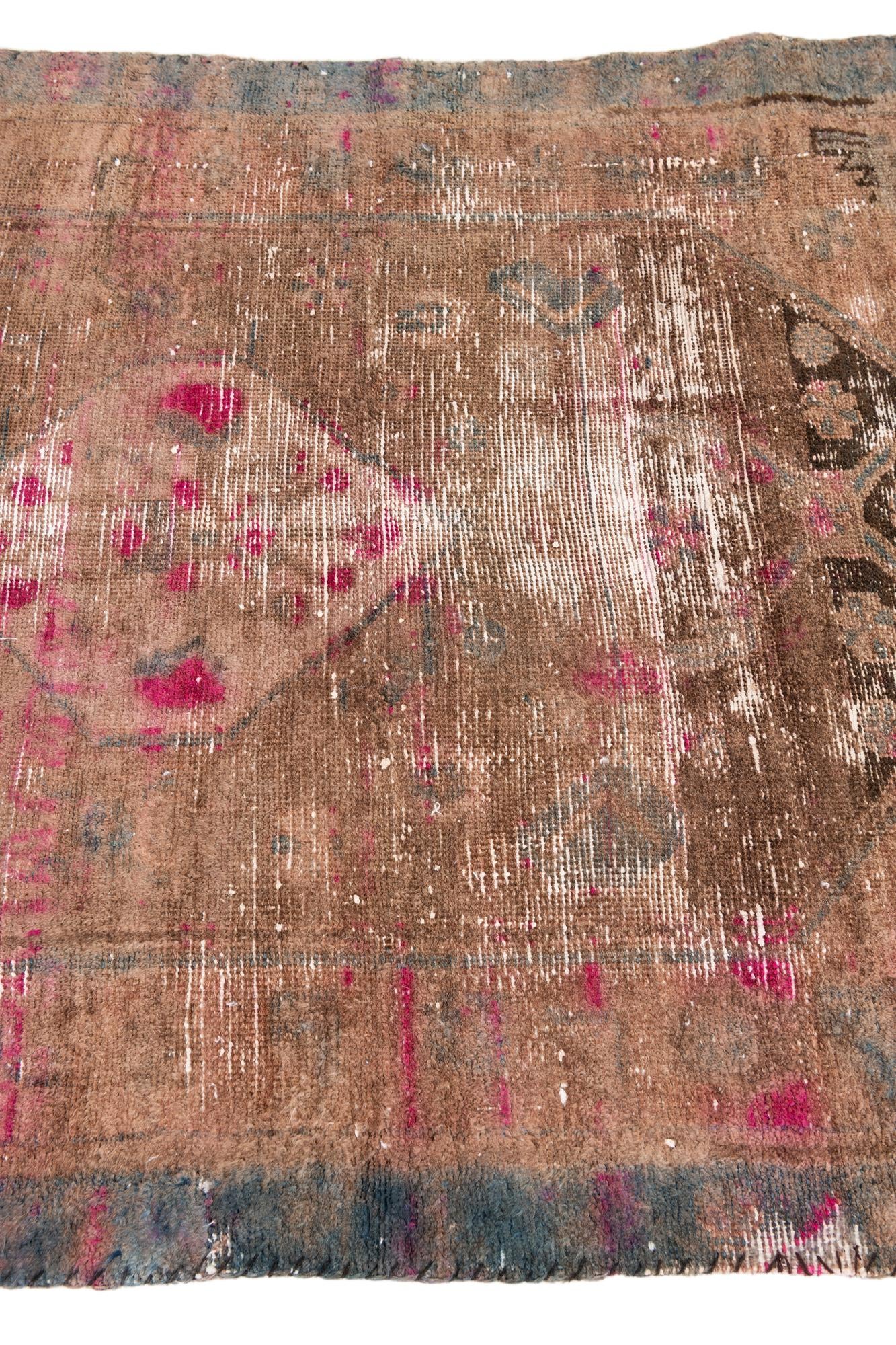 3' 6 x 6' 9 Hand Knotted Ultra Vintage Persian Wool Rug