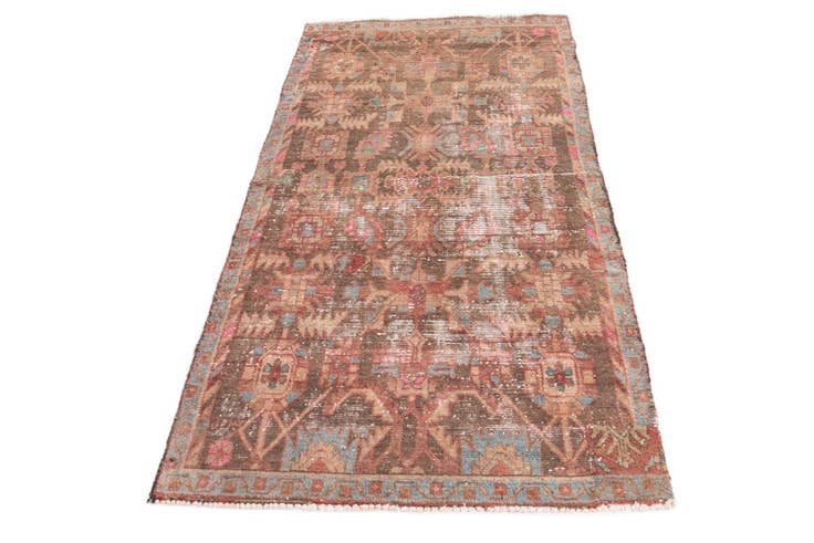 Detail image of 3' 4 x 6' 1 Hand Knotted Ultra Vintage Persian Wool Rug