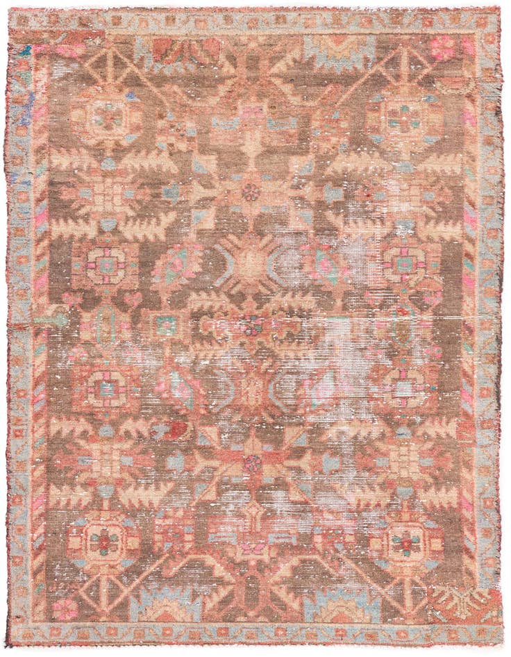 Detail image of 3' 4 x 6' 1 Hand Knotted Ultra Vintage Persian Wool Rug