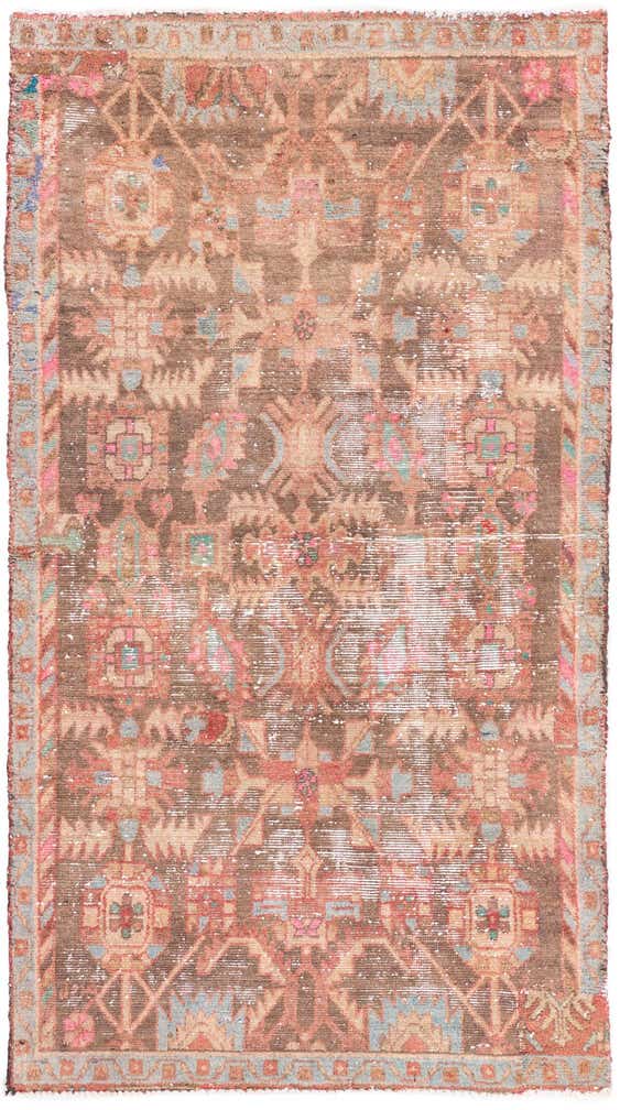 3' 4 x 6' 1 Hand Knotted Ultra Vintage Persian Wool Rug