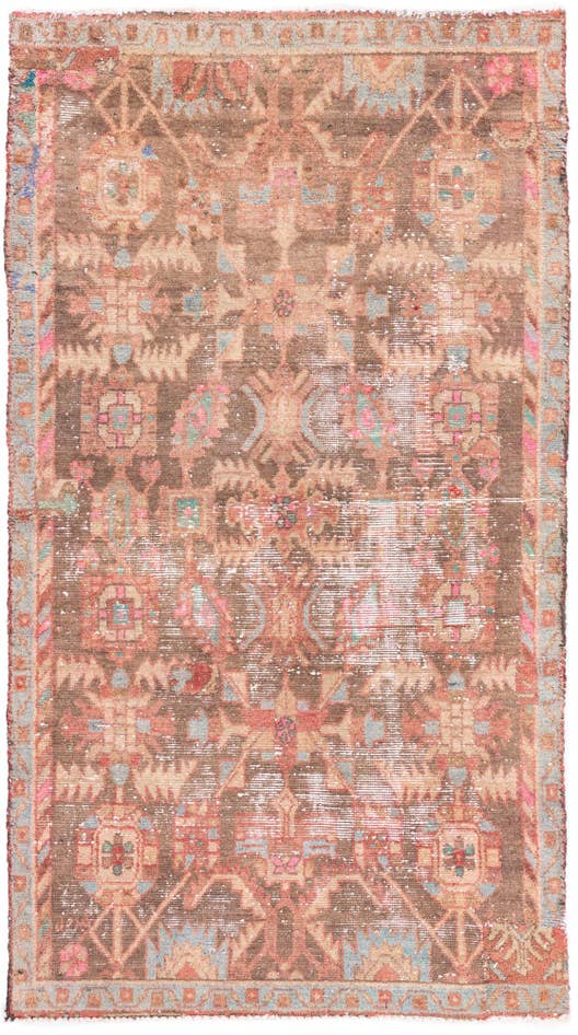 Detail image of 3' 4 x 6' 1 Hand Knotted Ultra Vintage Persian Wool Rug