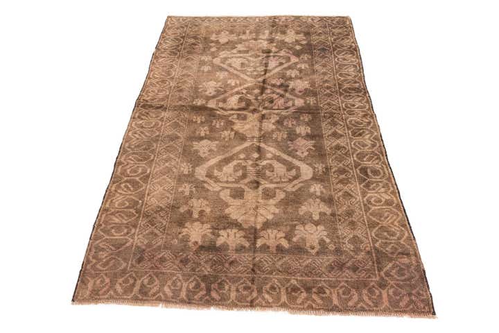 4' x 6' 2 Hand Knotted Ultra Vintage Persian Wool Rug