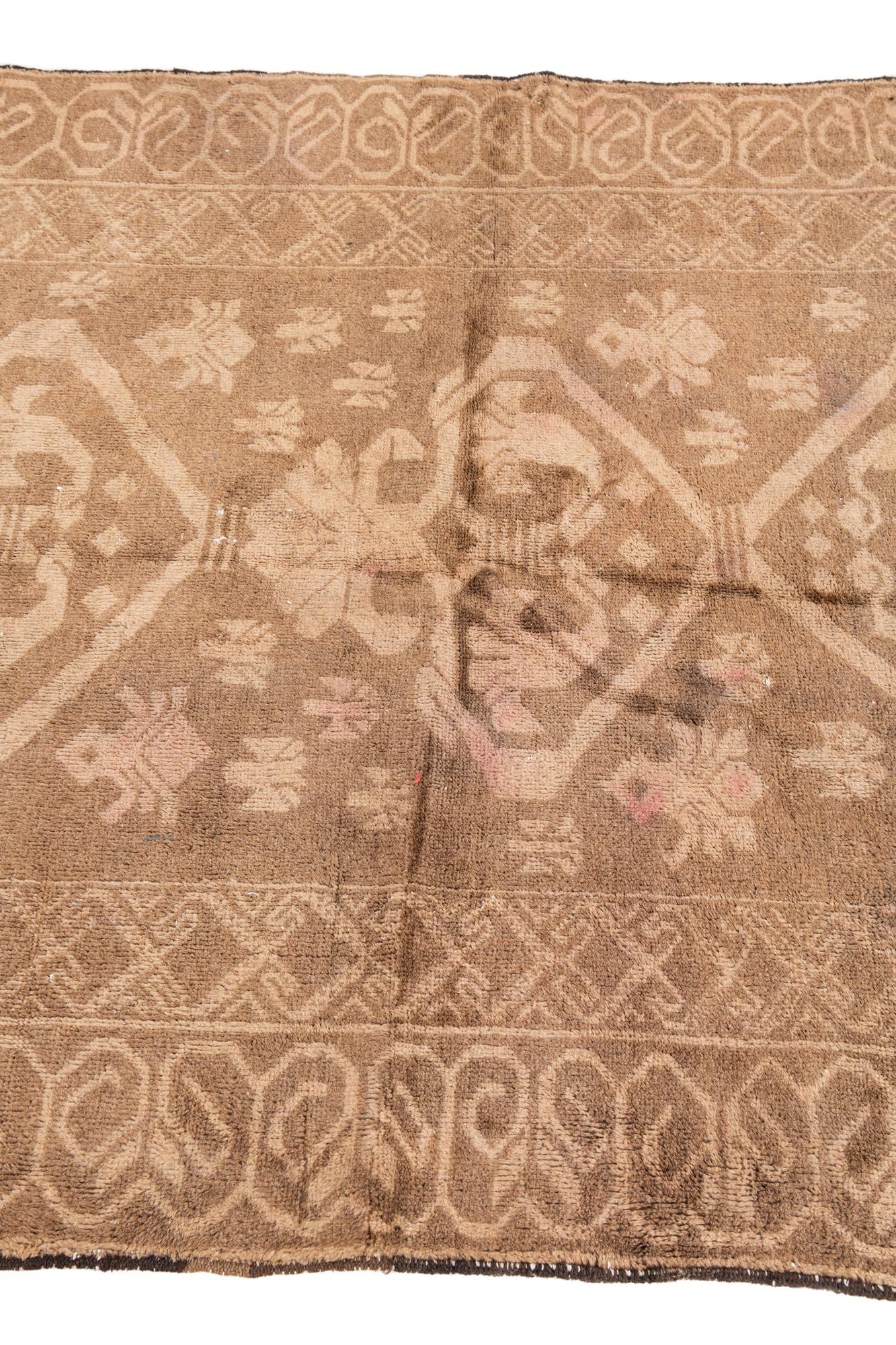 4' x 6' 2 Hand Knotted Ultra Vintage Persian Wool Rug