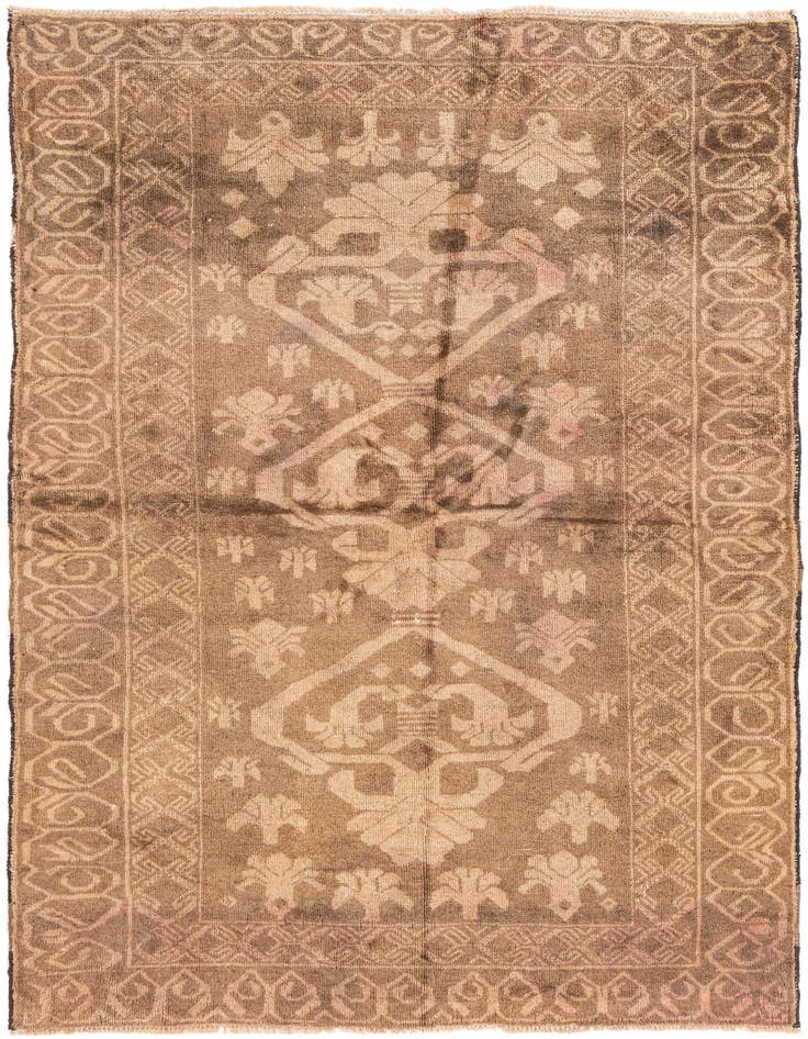 Detail image of 4' x 6' 2 Hand Knotted Ultra Vintage Persian Wool Rug