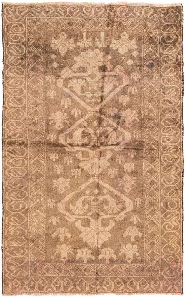 4' x 6' 2 Hand Knotted Ultra Vintage Persian Wool Rug