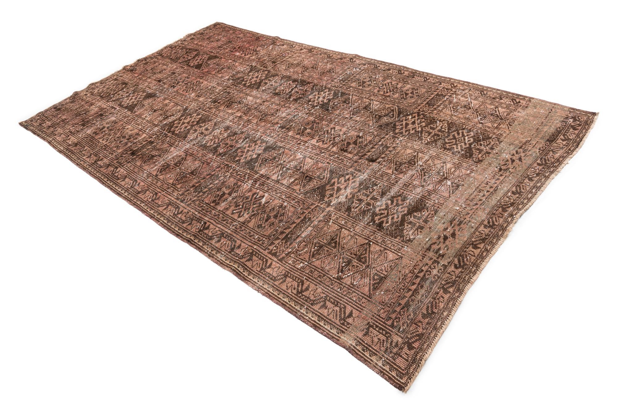 6' x 10' 3 Hand Knotted Ultra Vintage Persian Wool Rug