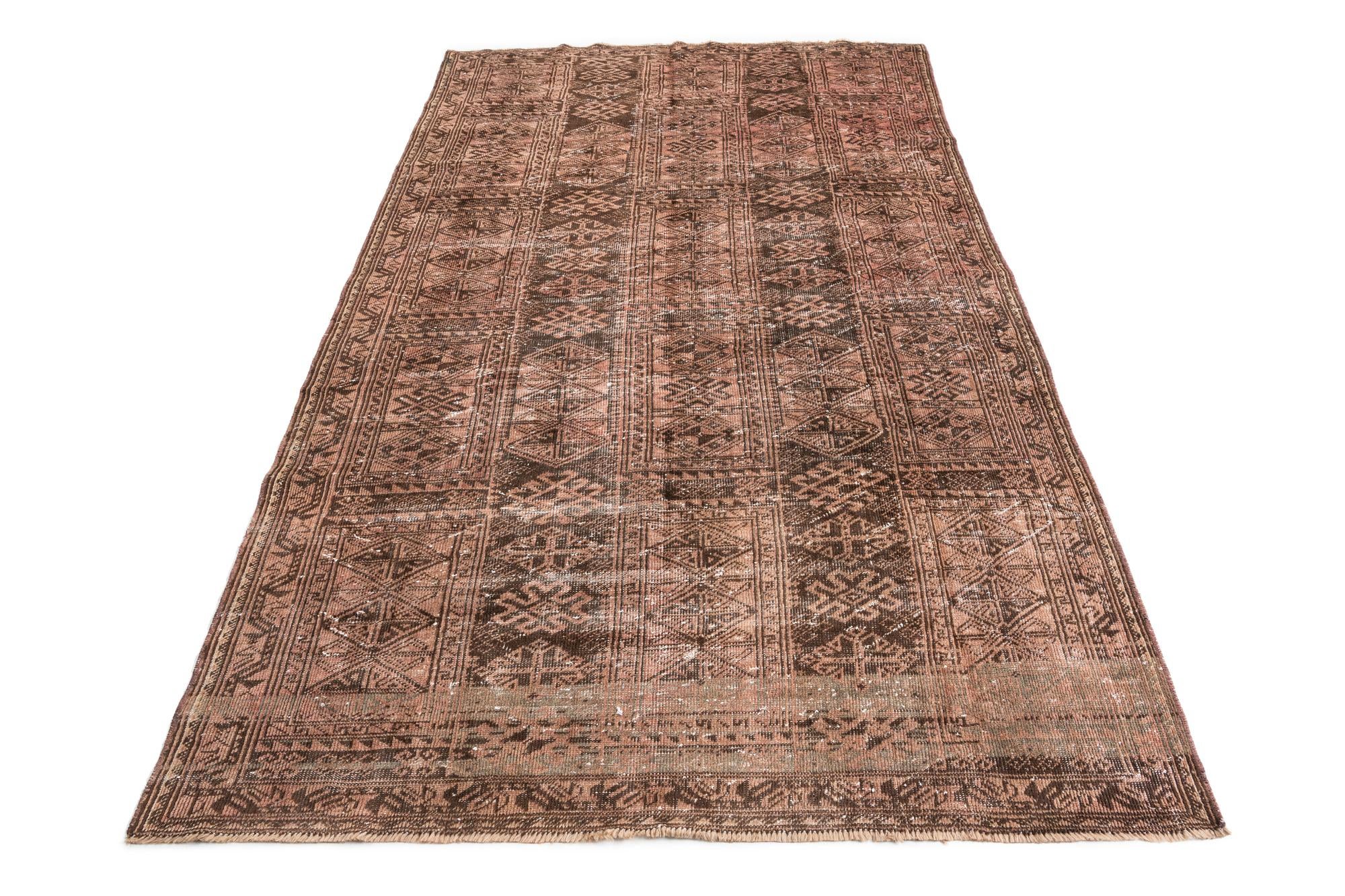 6' x 10' 3 Hand Knotted Ultra Vintage Persian Wool Rug