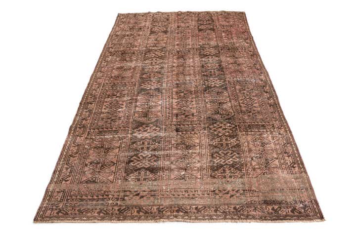 6' x 10' 3 Hand Knotted Ultra Vintage Persian Wool Rug