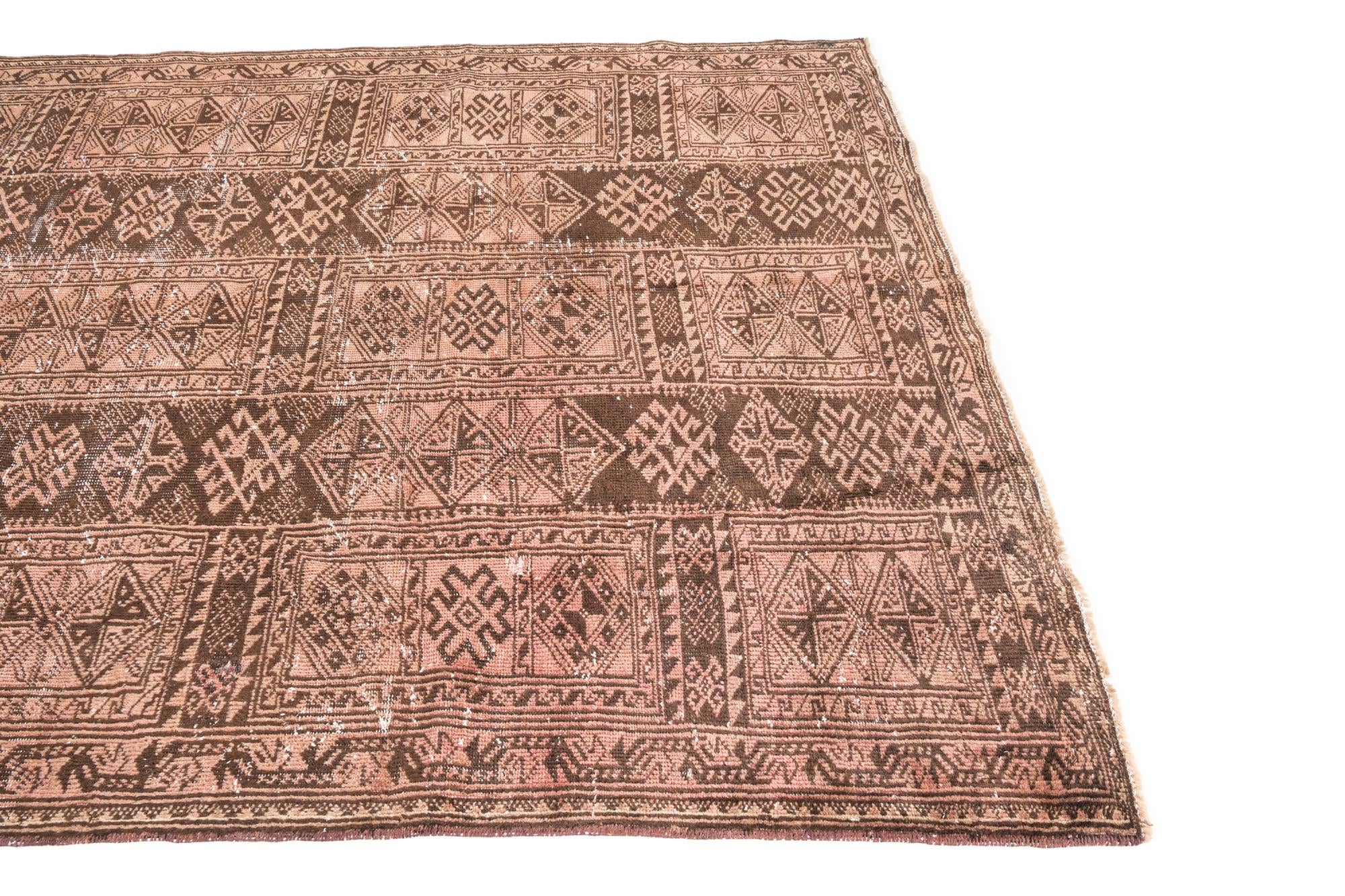 6' x 10' 3 Hand Knotted Ultra Vintage Persian Wool Rug