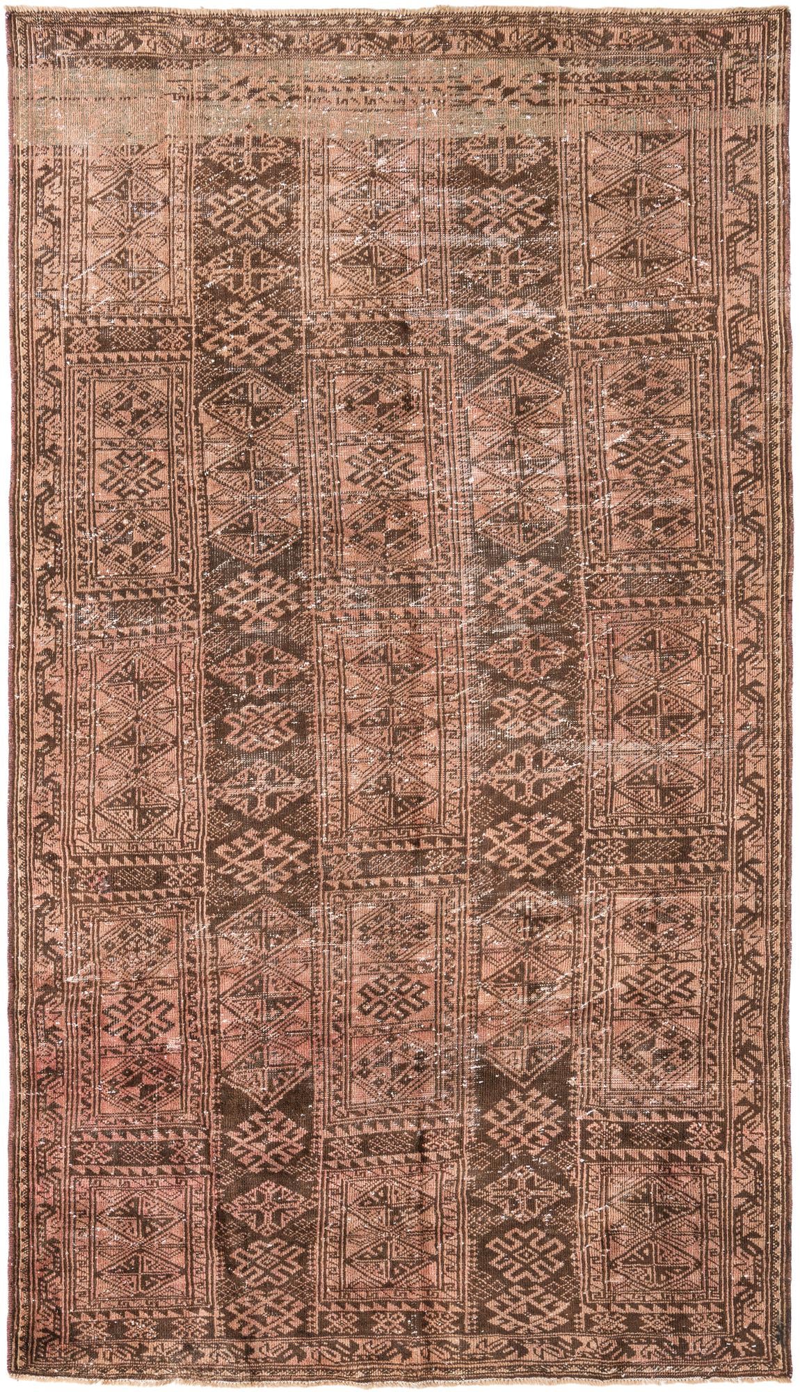 6' x 10' 3 Hand Knotted Ultra Vintage Persian Wool Rug