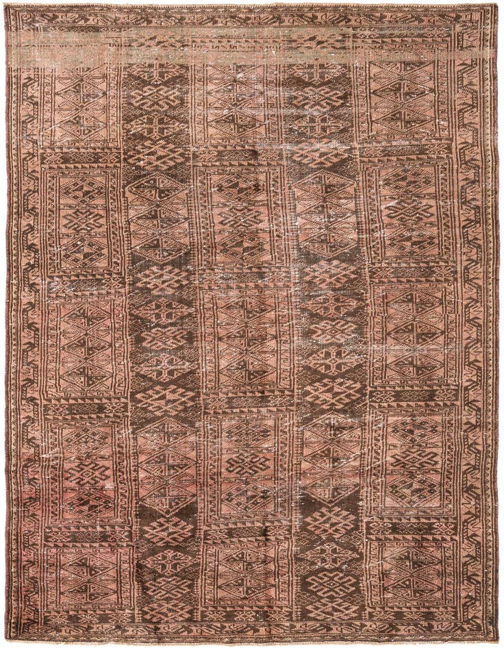 Detail image of 6' x 10' 3 Hand Knotted Ultra Vintage Persian Wool Rug