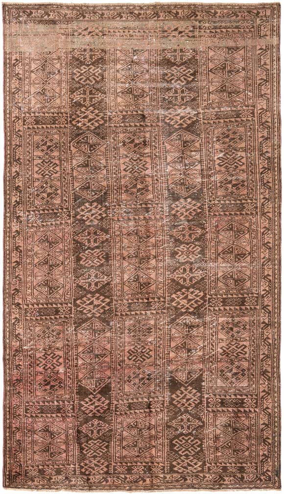 6' x 10' 3 Hand Knotted Ultra Vintage Persian Wool Rug