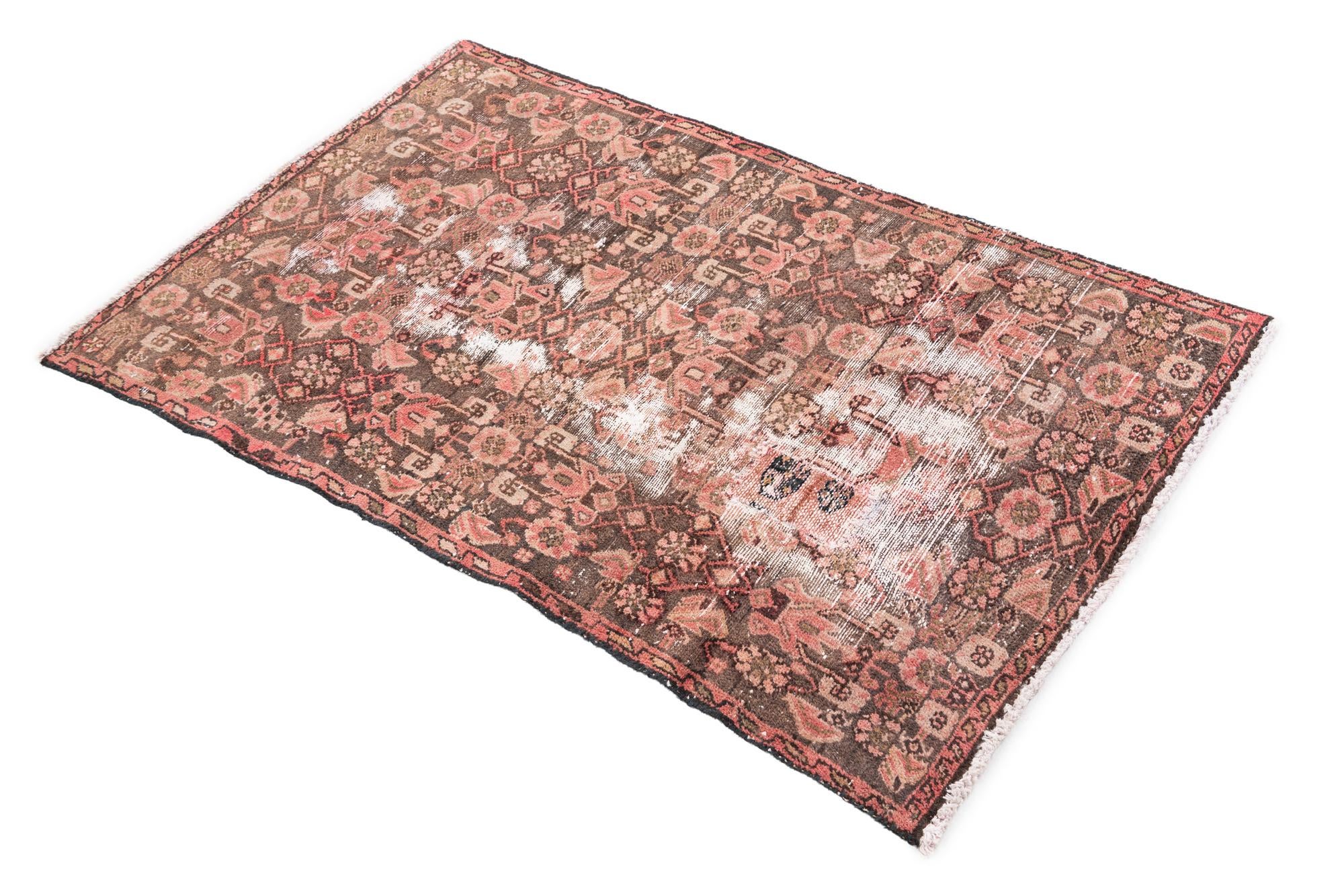 2' 9 x 4' 8 Hand Knotted Ultra Vintage Persian Wool Rug