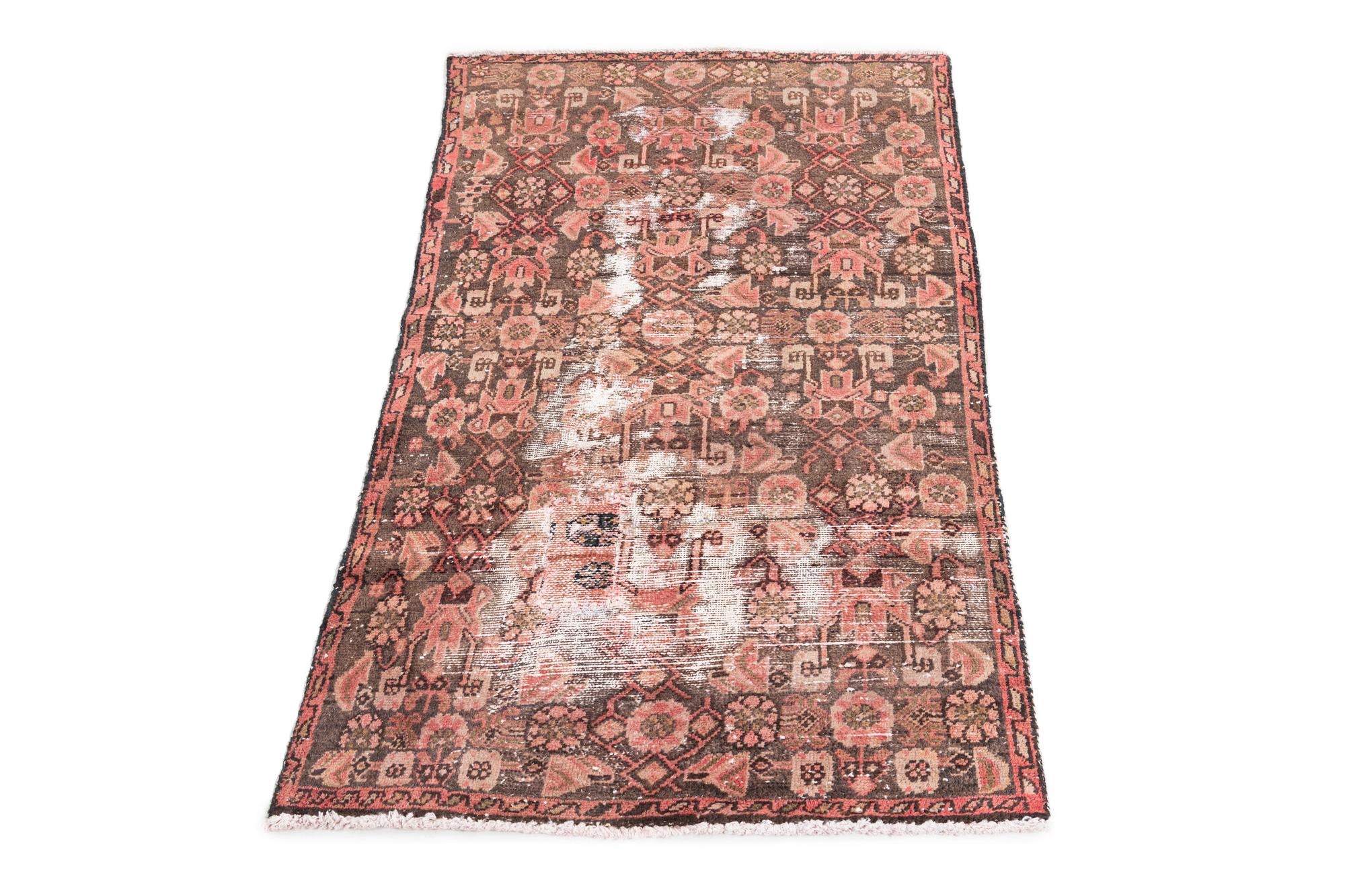 2' 9 x 4' 8 Hand Knotted Ultra Vintage Persian Wool Rug