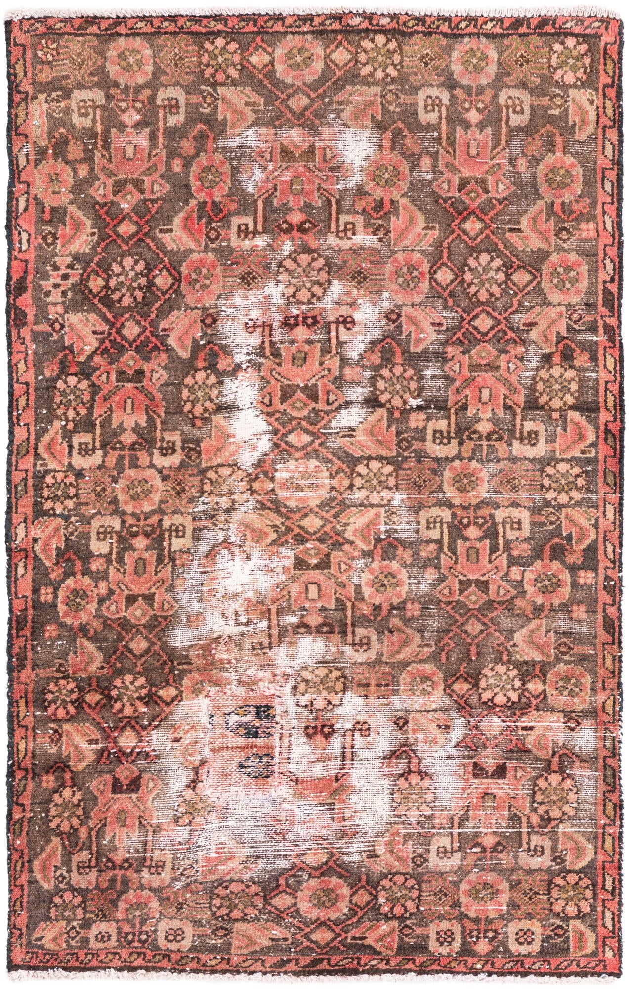 2' 9 x 4' 8 Hand Knotted Ultra Vintage Persian Wool Rug