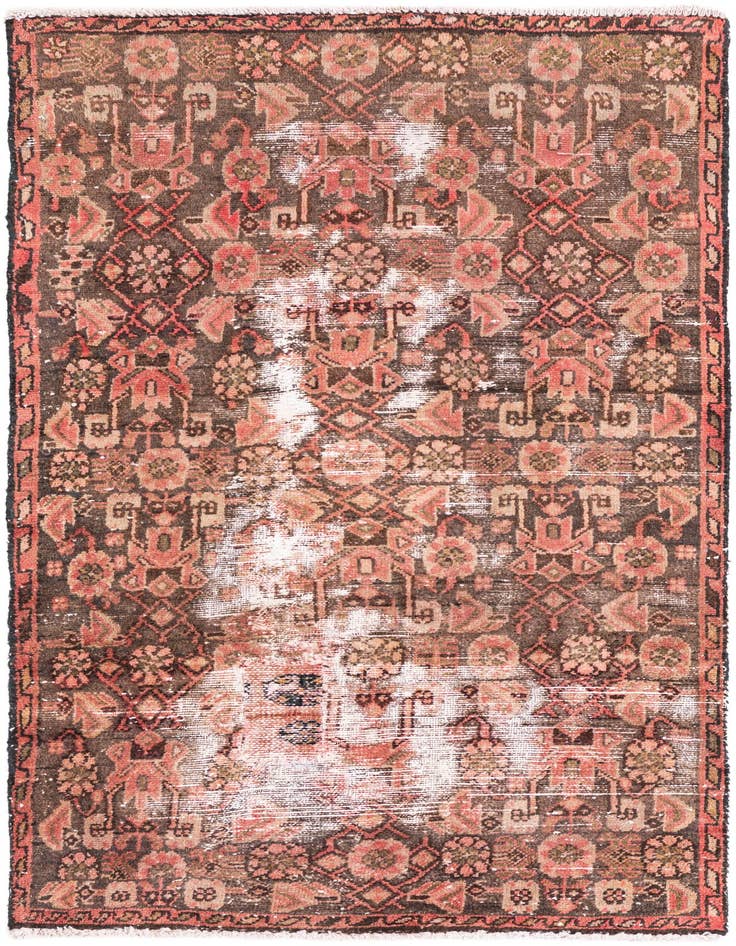 Detail image of 2' 9 x 4' 8 Hand Knotted Ultra Vintage Persian Wool Rug