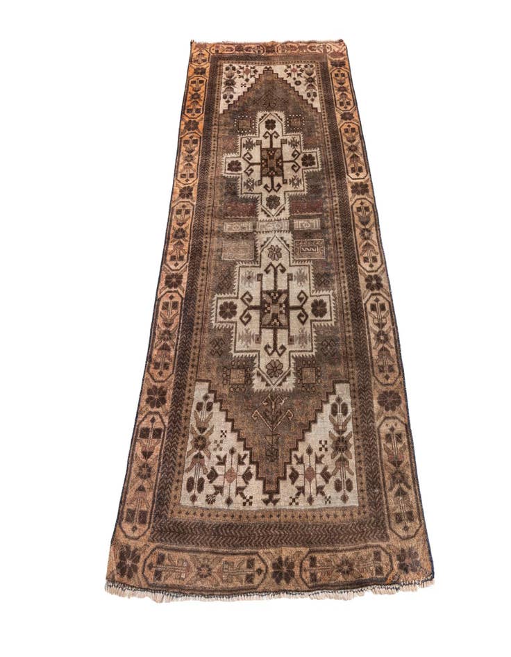 Detail image of 3' 4 x 6' 4  Hand Knotted Ultra Vintage Persian Wool Rug