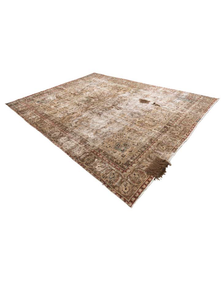 8' 10 x 11' 5 Hand Knotted Ultra Vintage Persian Wool Rug