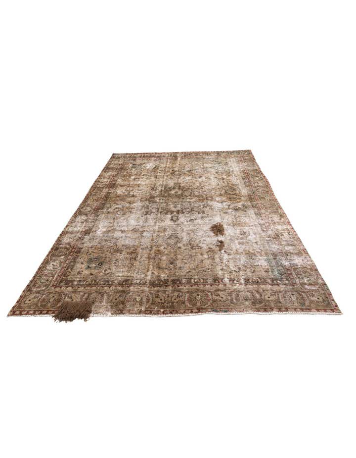 8' 10 x 11' 5 Hand Knotted Ultra Vintage Persian Wool Rug