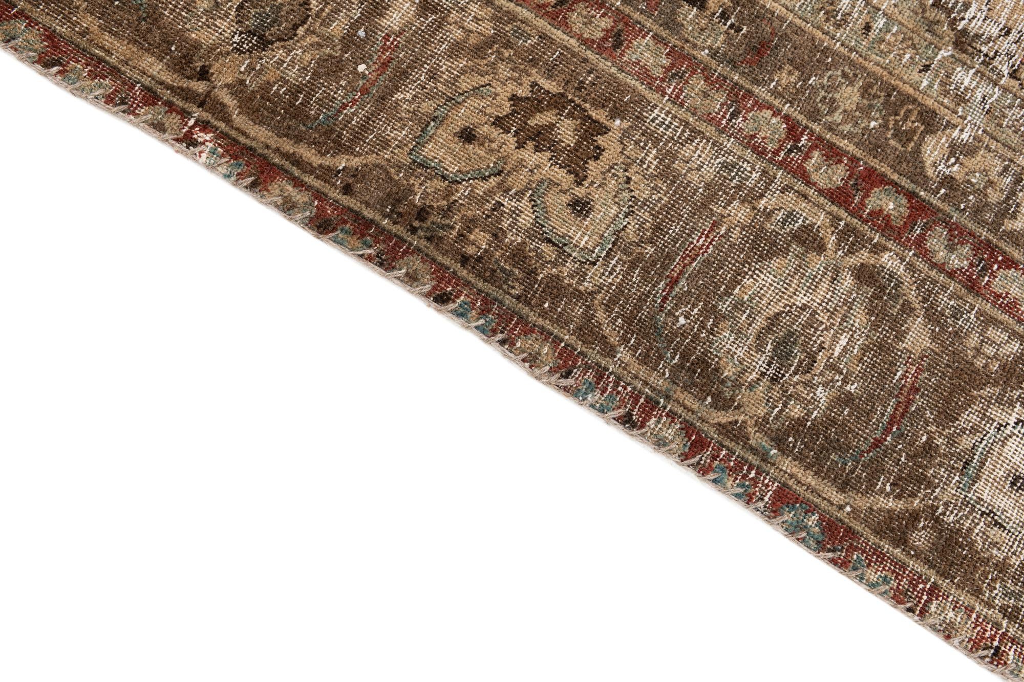 8' 10 x 11' 5 Hand Knotted Ultra Vintage Persian Wool Rug