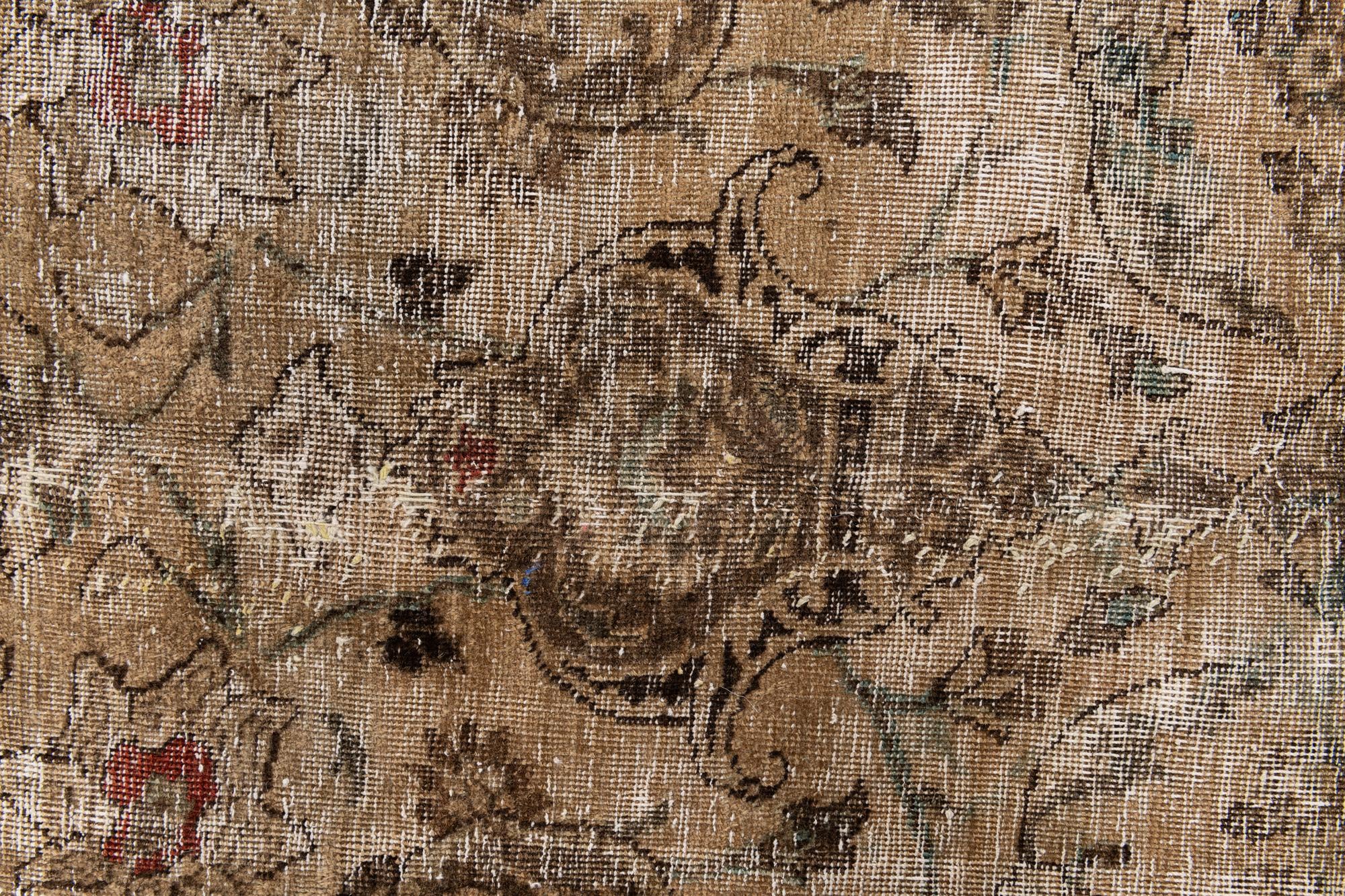 8' 10 x 11' 5 Hand Knotted Ultra Vintage Persian Wool Rug