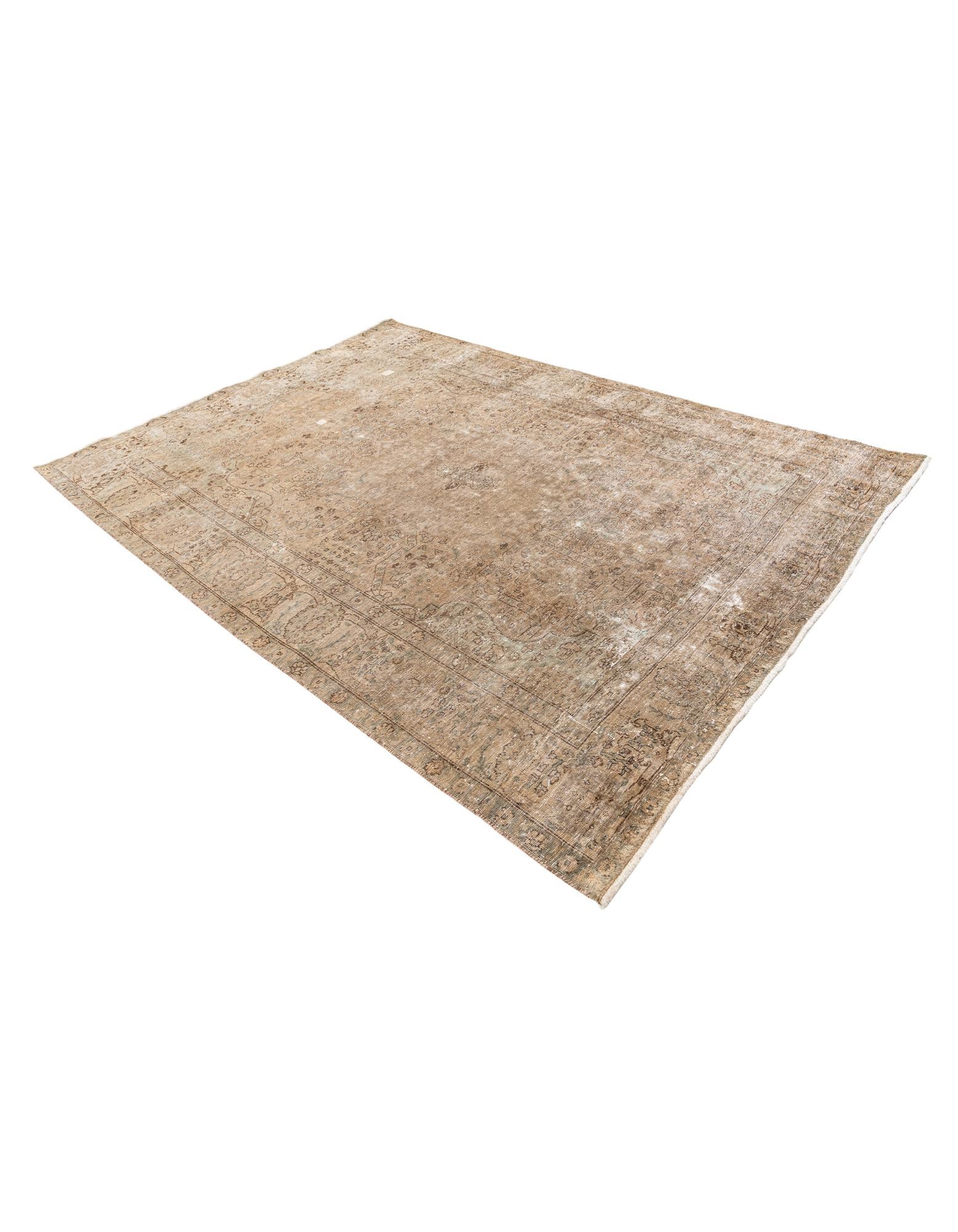 6' 4 x 9' Hand Knotted Ultra Vintage Persian Wool Rug