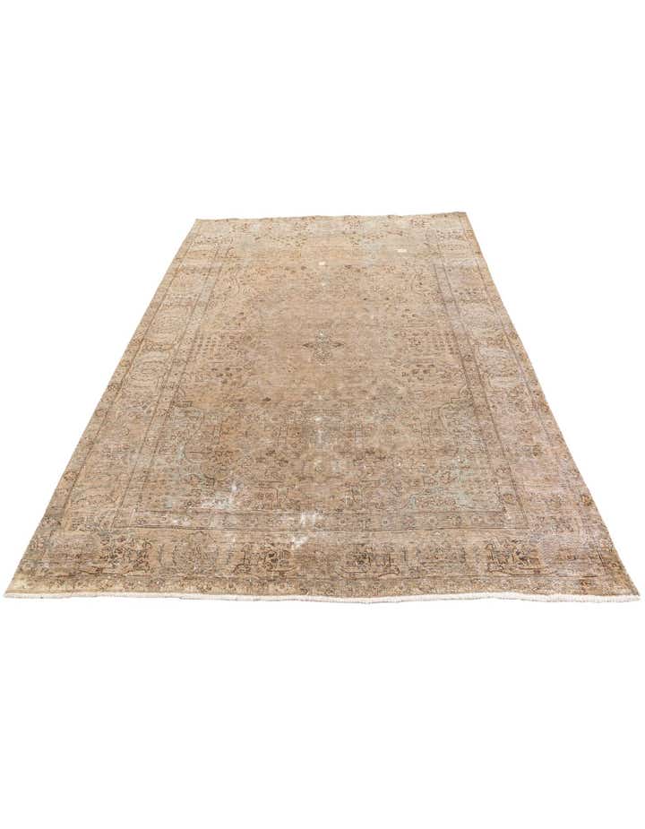 6' 4 x 9' Hand Knotted Ultra Vintage Persian Wool Rug