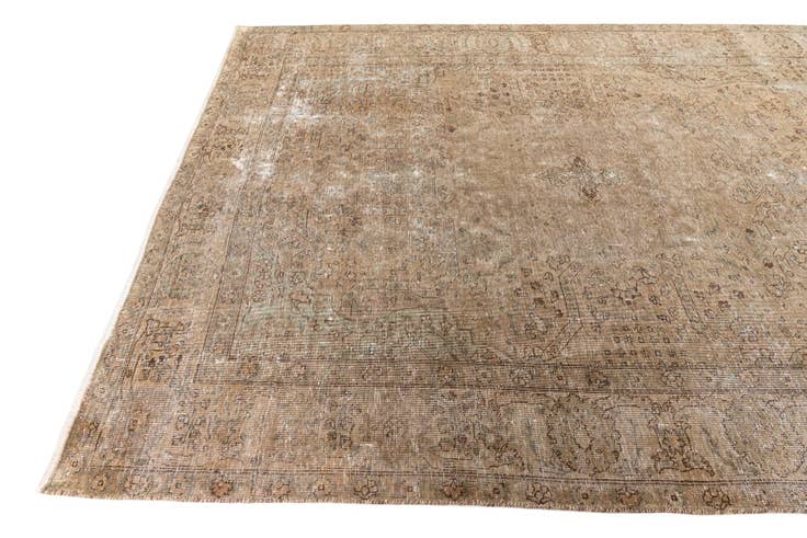 Detail image of 6' 4 x 9' Hand Knotted Ultra Vintage Persian Wool Rug