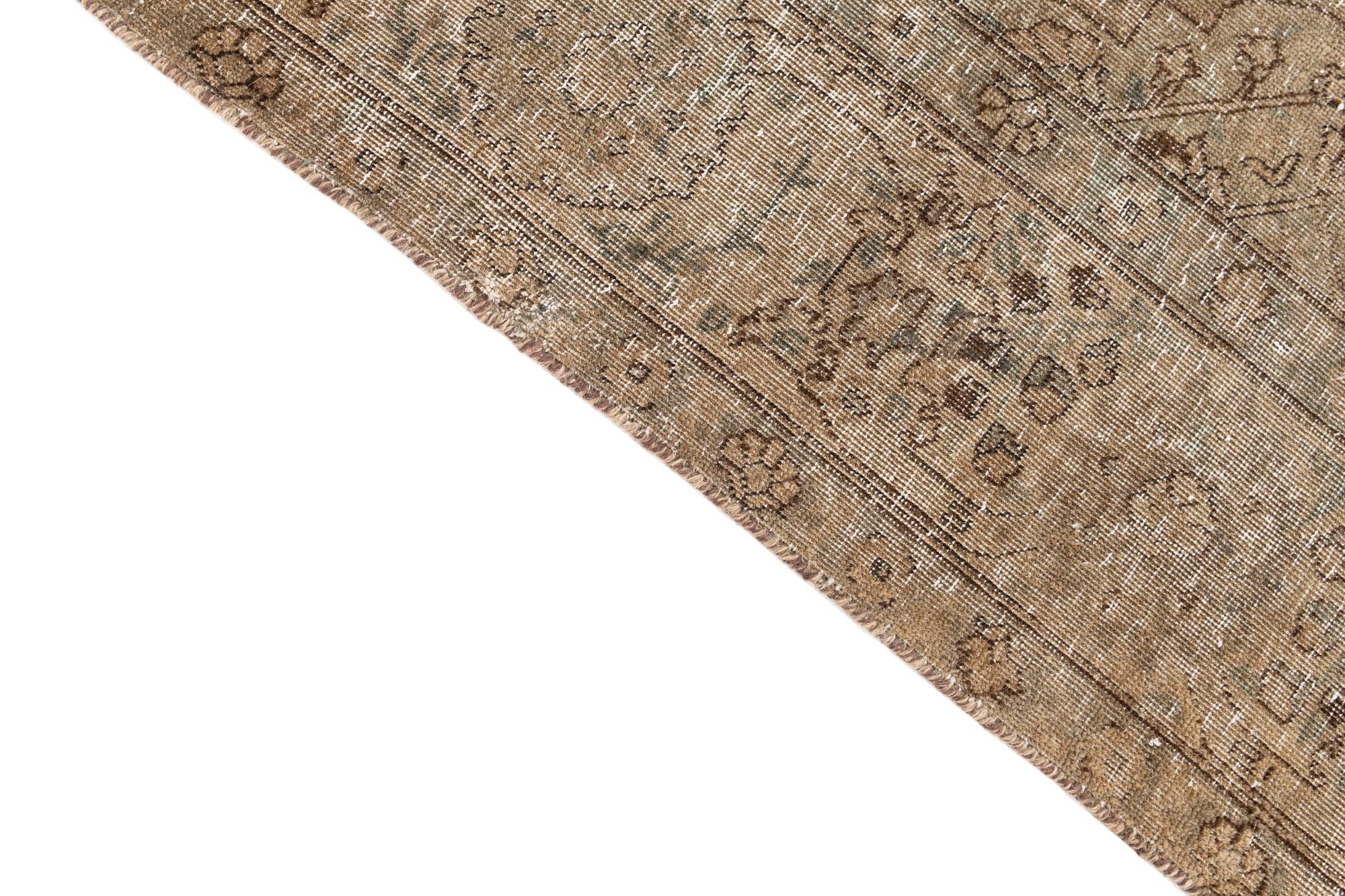 6' 4 x 9' Hand Knotted Ultra Vintage Persian Wool Rug