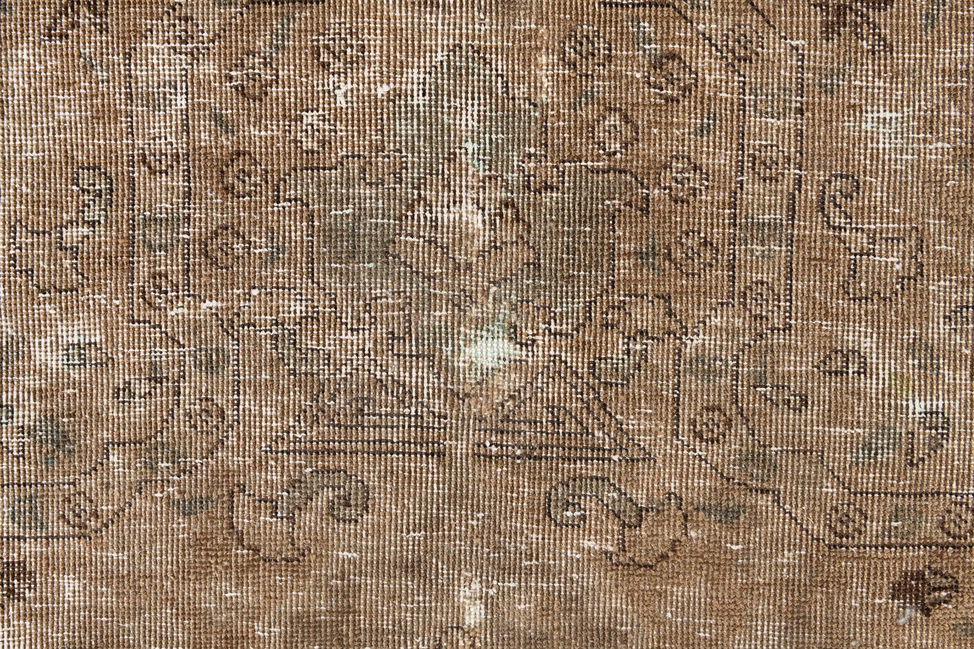 6' 4 x 9' Hand Knotted Ultra Vintage Persian Wool Rug