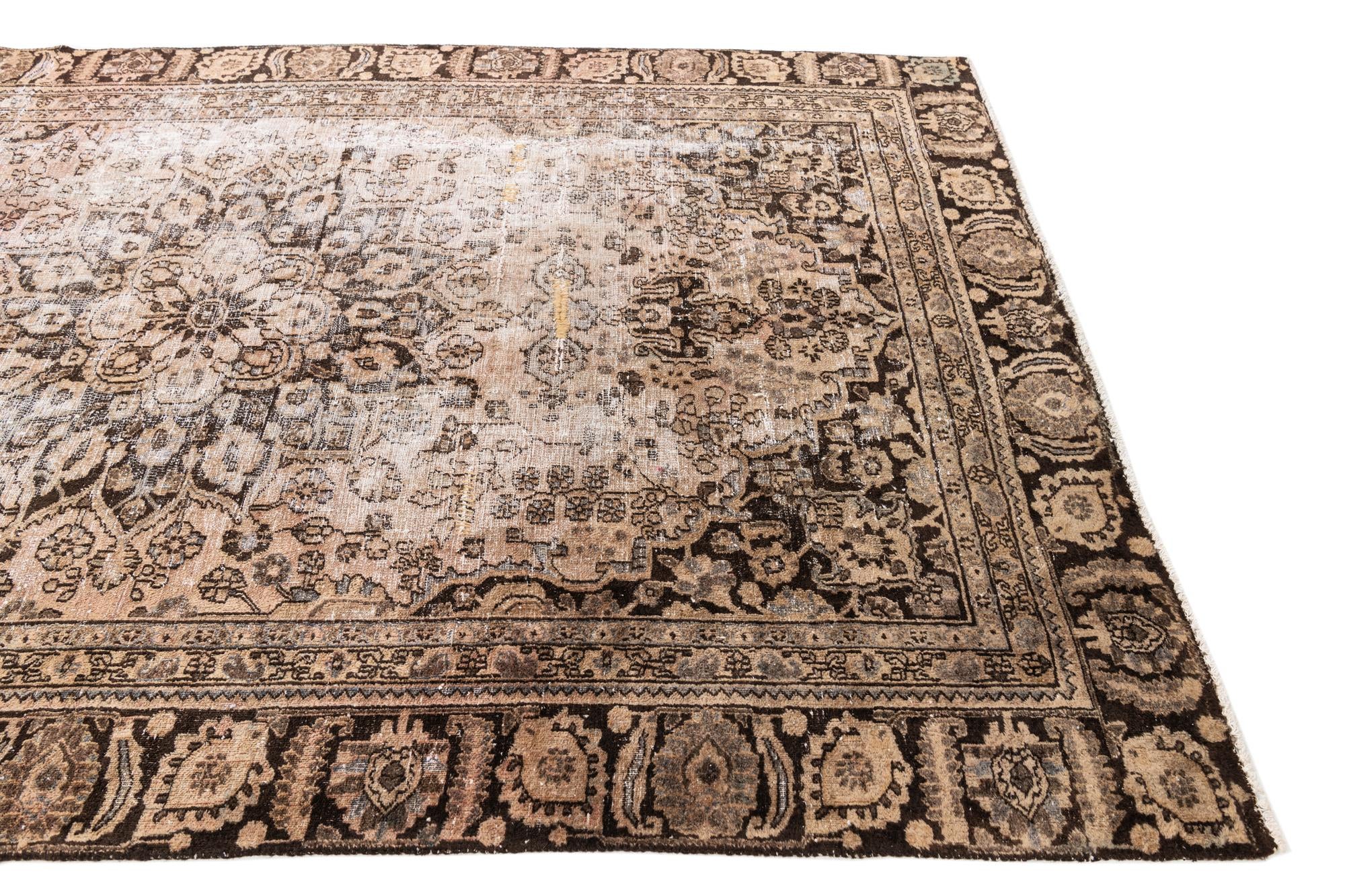 6' 2 x 9' Hand Knotted Ultra Vintage Persian Wool Rug