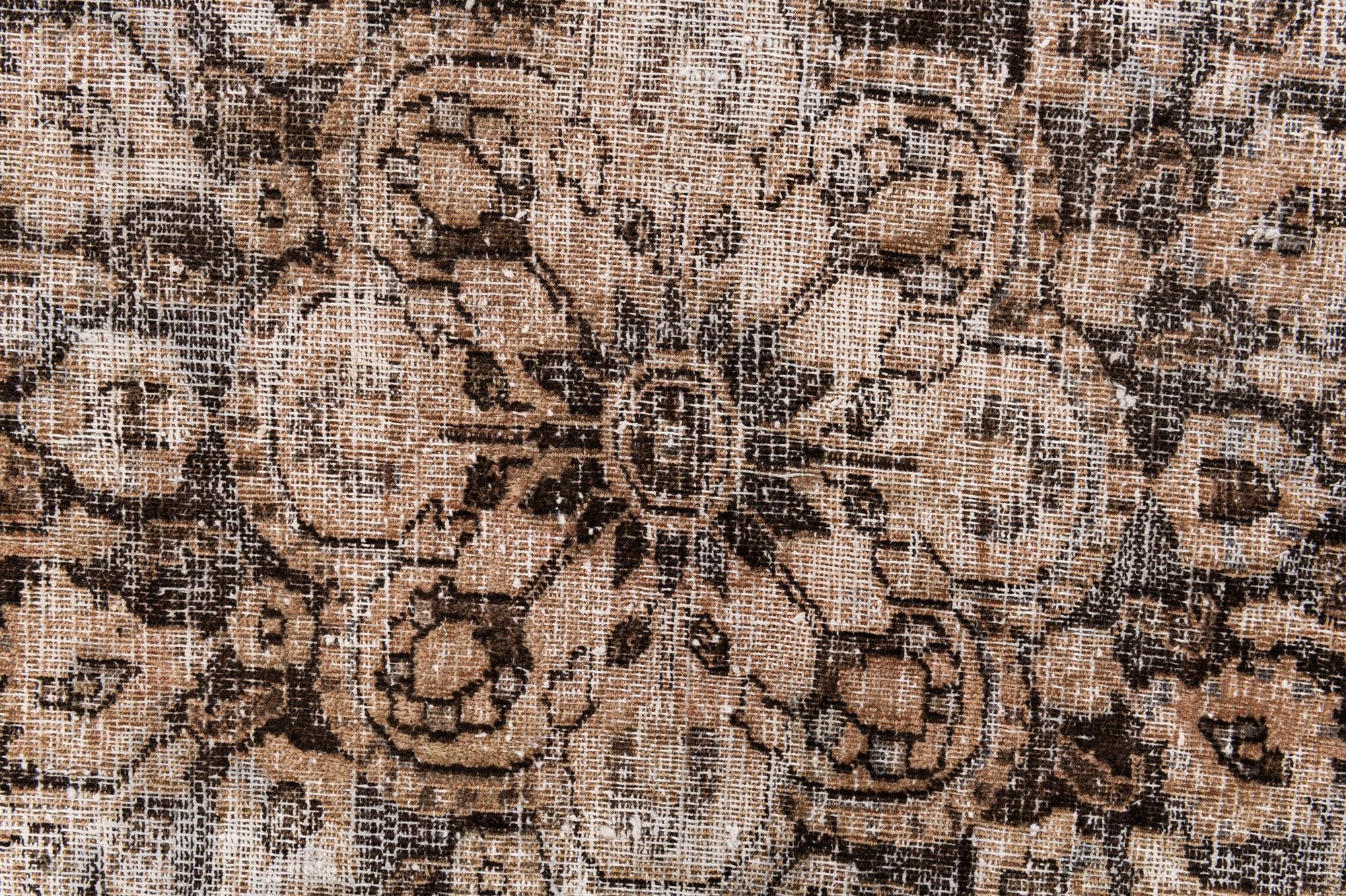 6' 2 x 9' Hand Knotted Ultra Vintage Persian Wool Rug