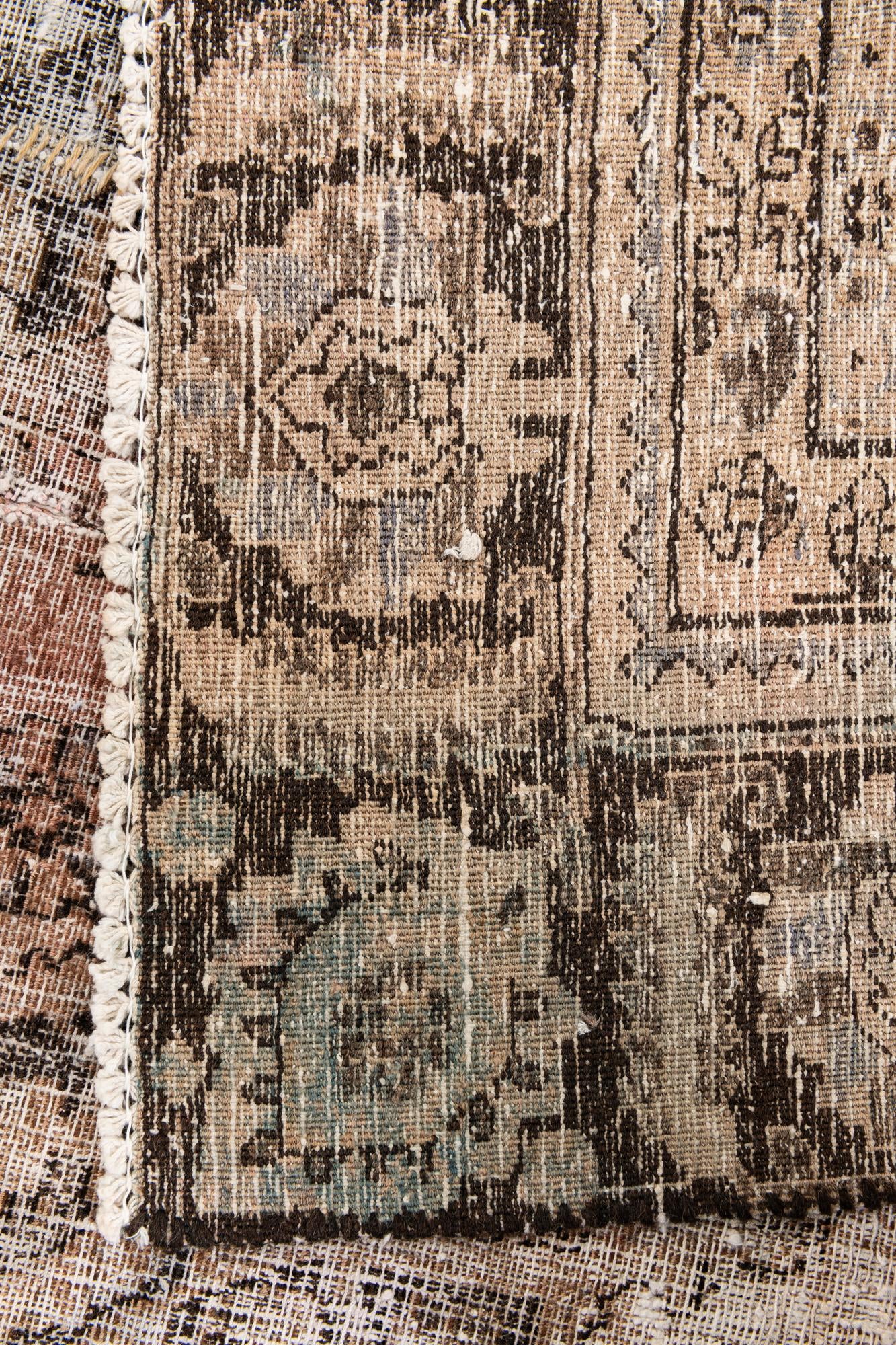 6' 2 x 9' Hand Knotted Ultra Vintage Persian Wool Rug