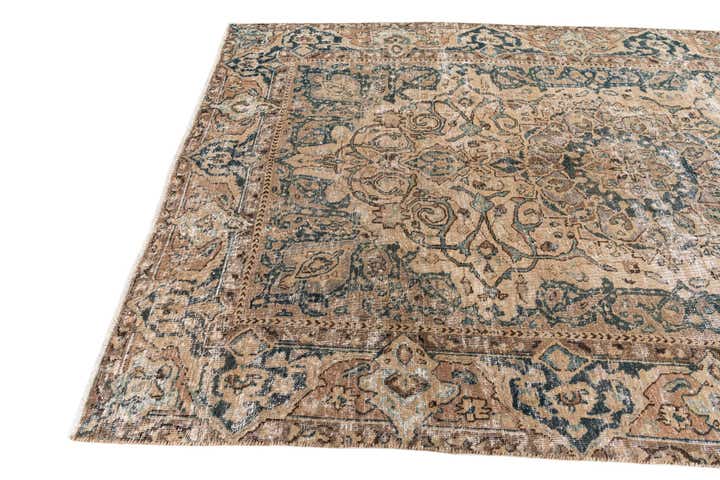 6' x 9' 5 Hand Knotted Ultra Vintage Persian Wool Rug