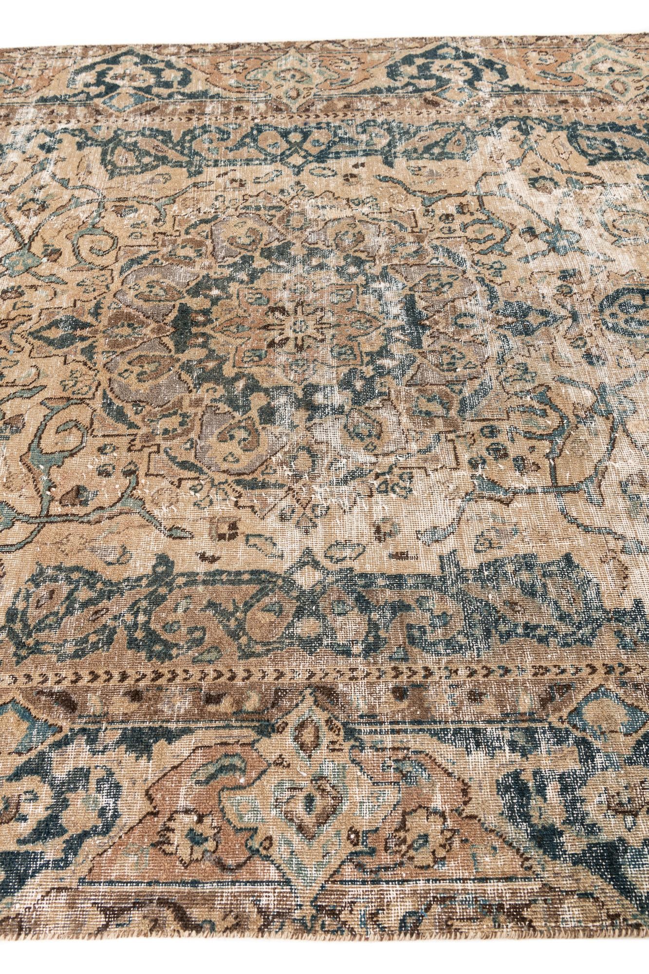 6' x 9' 5 Hand Knotted Ultra Vintage Persian Wool Rug
