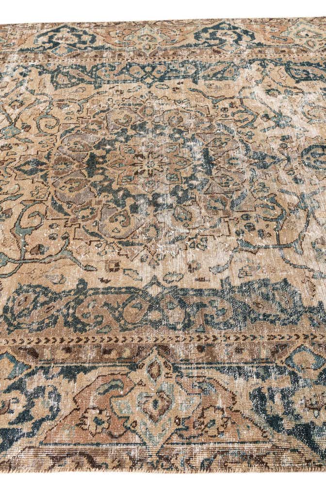 6' x 9' 5 Hand Knotted Ultra Vintage Persian Wool Rug