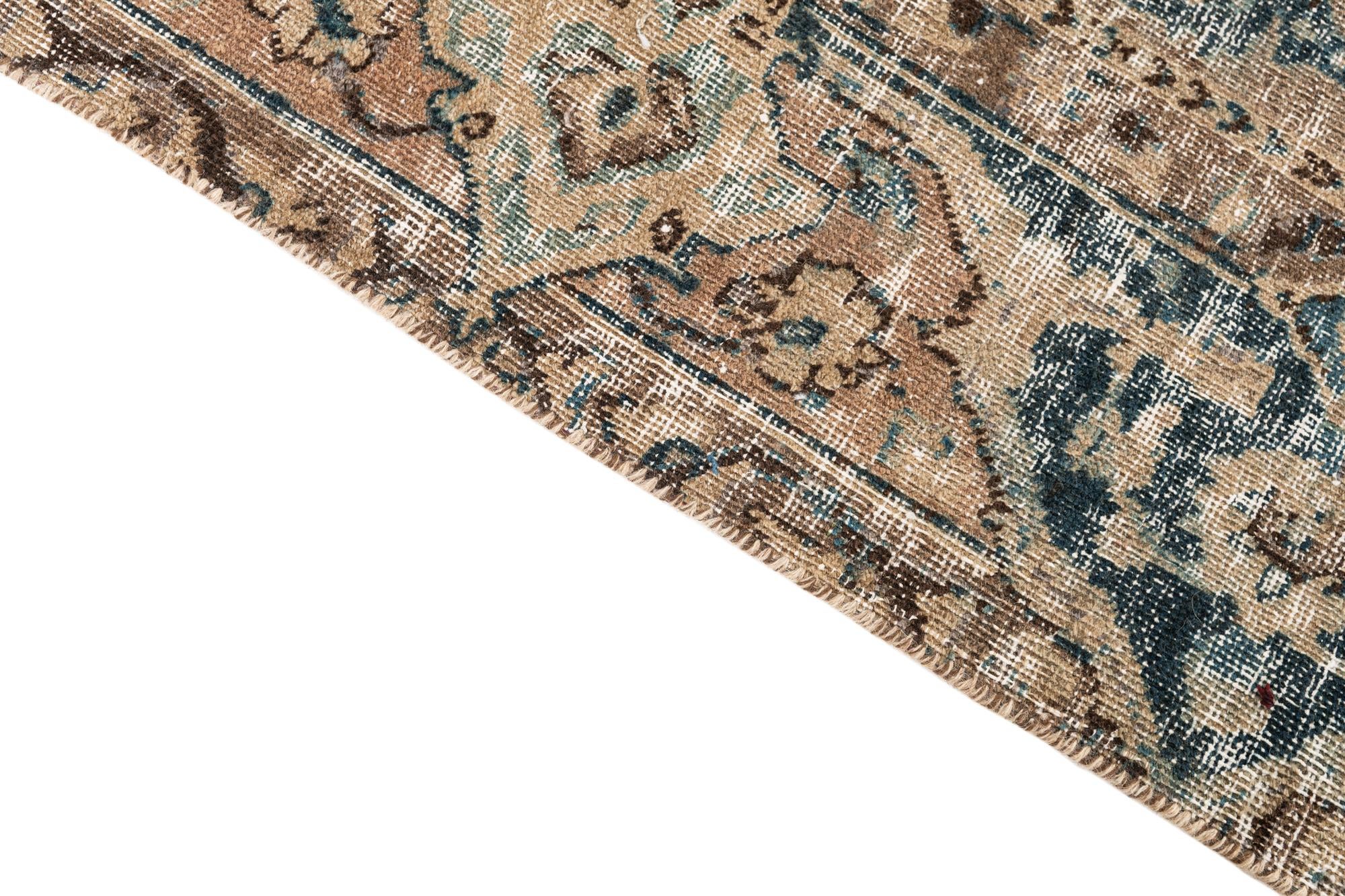 6' x 9' 5 Hand Knotted Ultra Vintage Persian Wool Rug