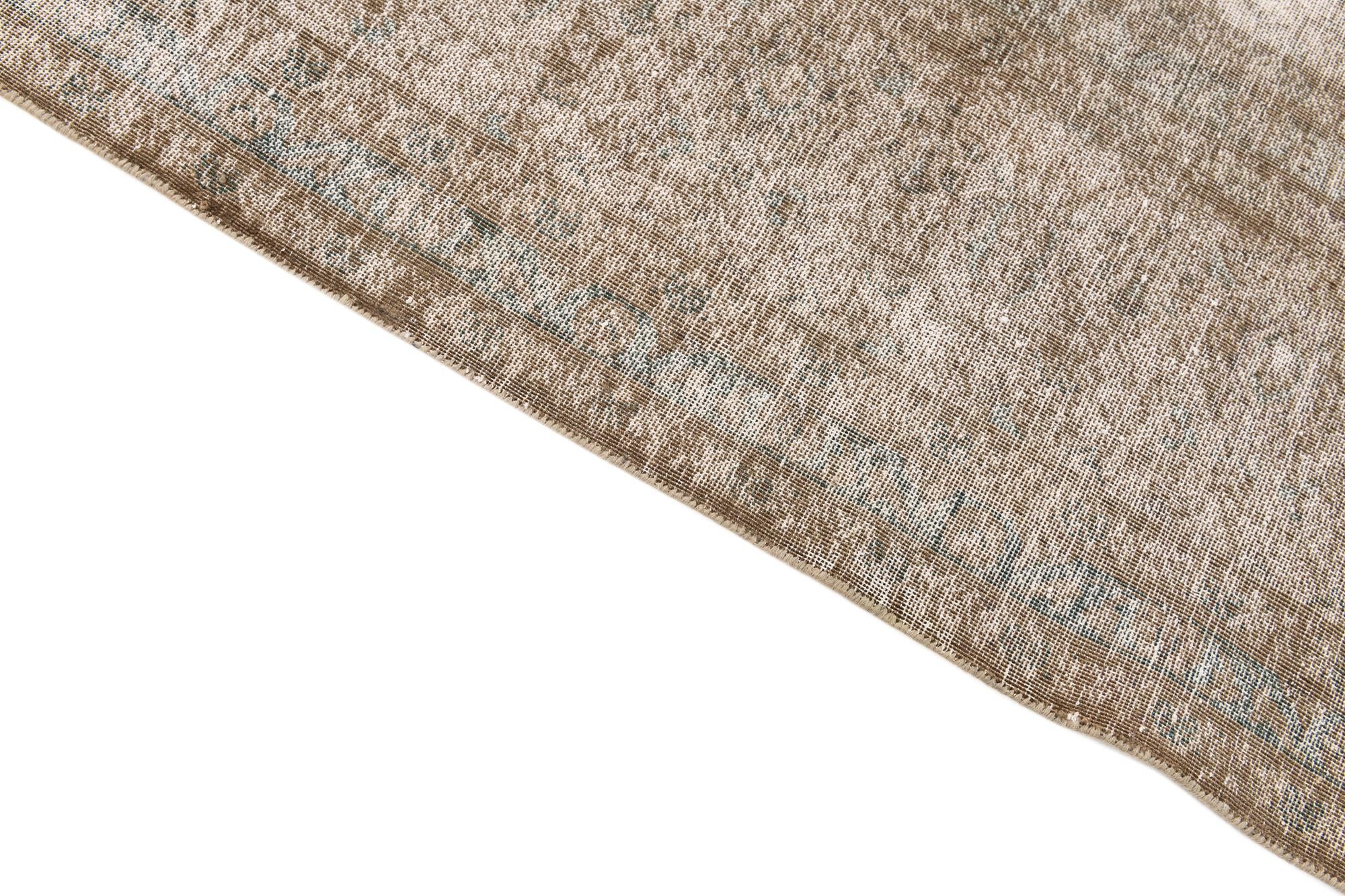 9' 4 x 12' 10 Hand Knotted Ultra Vintage Persian Wool Rug