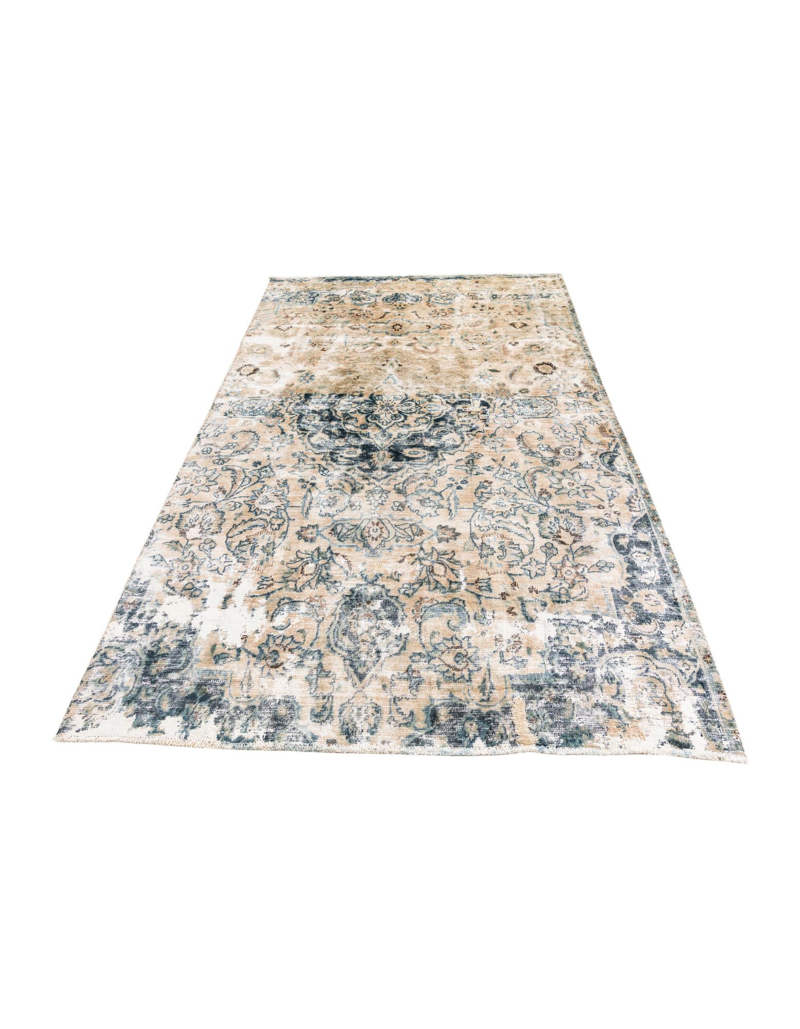 5' 4 x 8' 6 Hand Knotted Ultra Vintage Persian Wool Rug