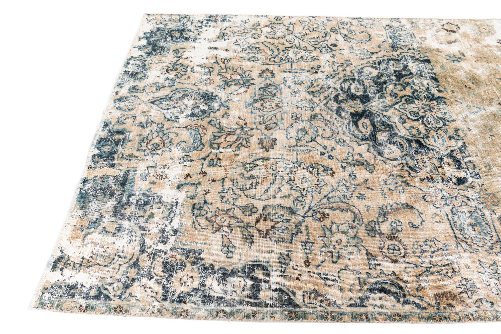 5' 4 x 8' 6 Hand Knotted Ultra Vintage Persian Wool Rug