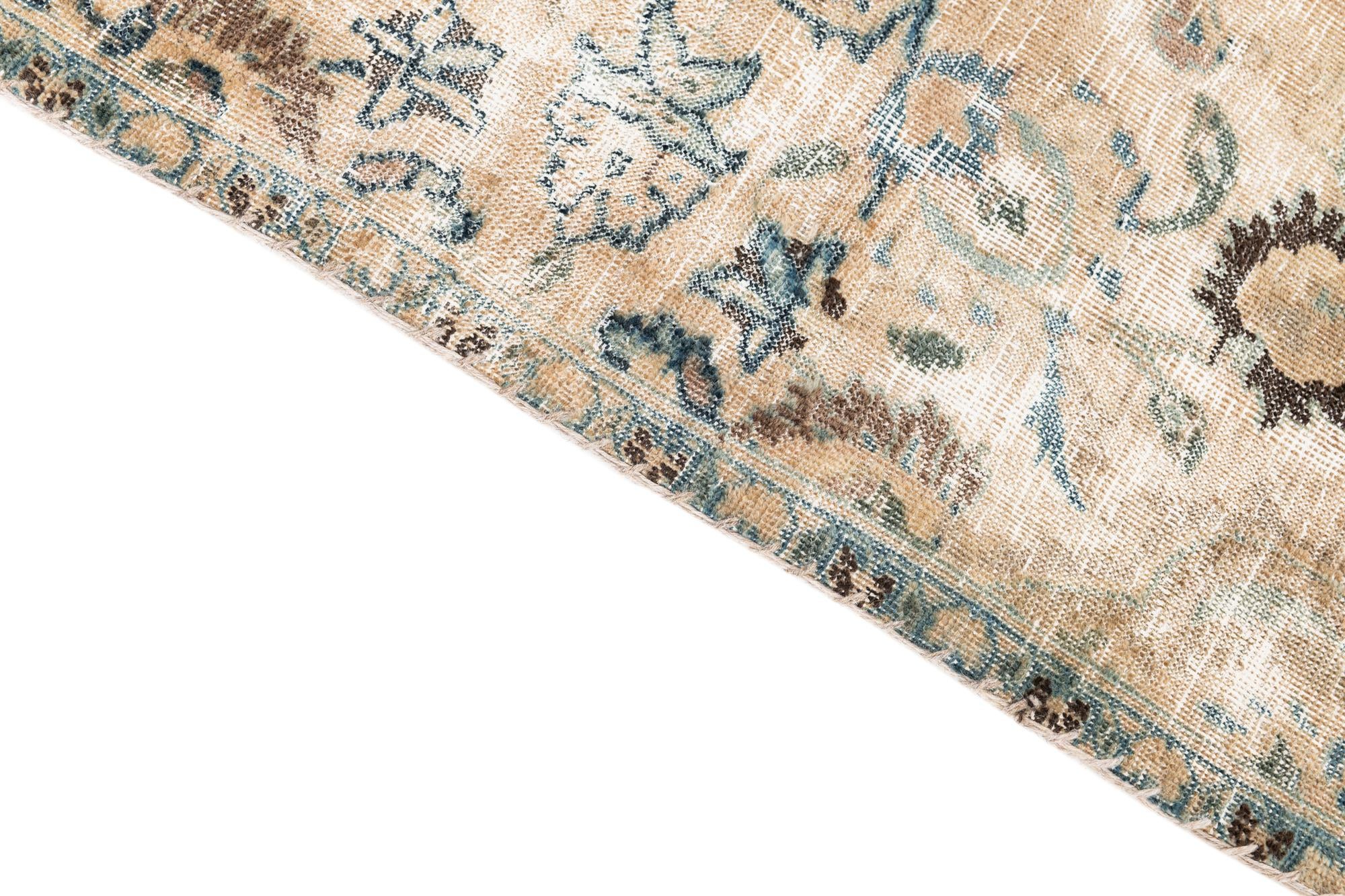 5' 4 x 8' 6 Hand Knotted Ultra Vintage Persian Wool Rug
