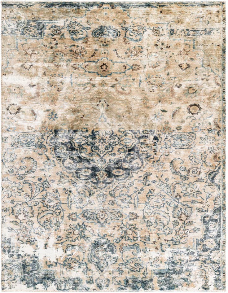 Detail image of 5' 4 x 8' 6 Hand Knotted Ultra Vintage Persian Wool Rug